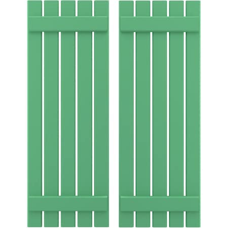 Ekena Millwork Americraft 5-Board, 2 Batten Exterior Real Wood Spaced Board-n-Batten Shutters, ARW101SB519X82LPH, PR ARW101SB519X82LPH